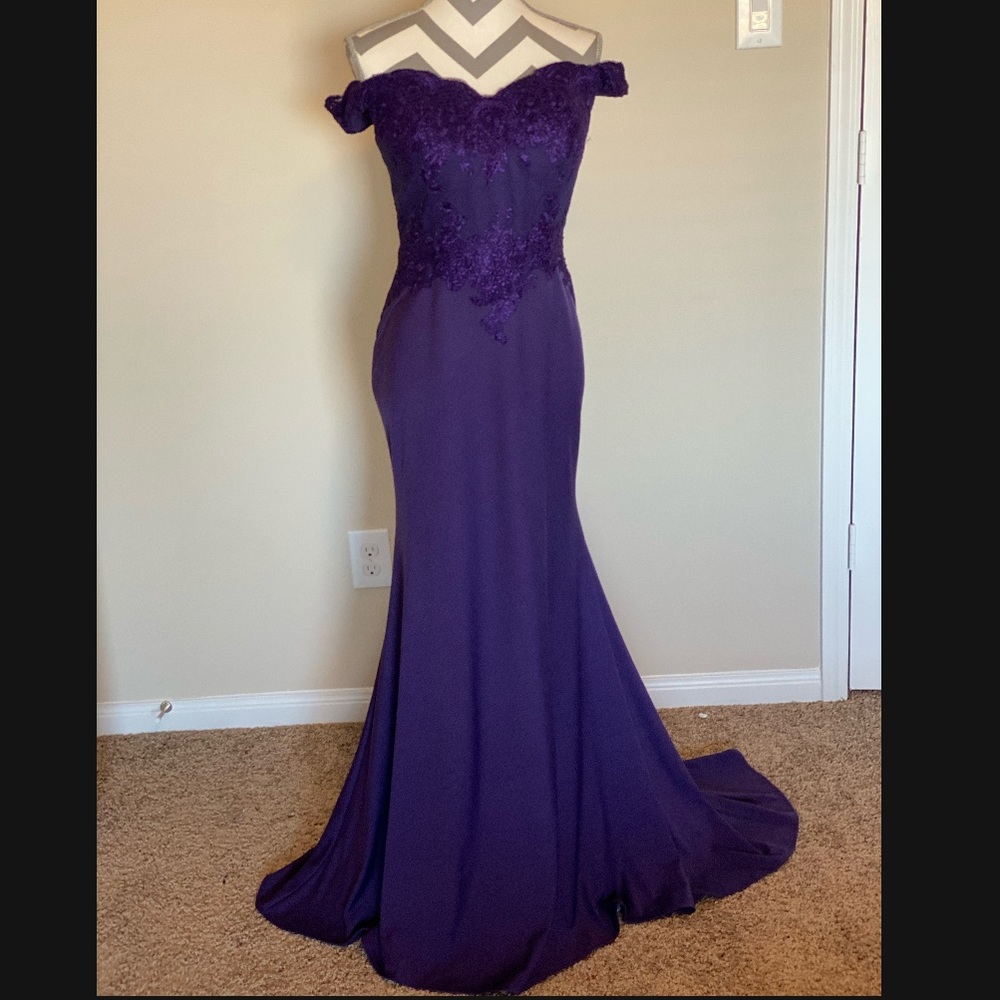 Dark Purple Evening Dress